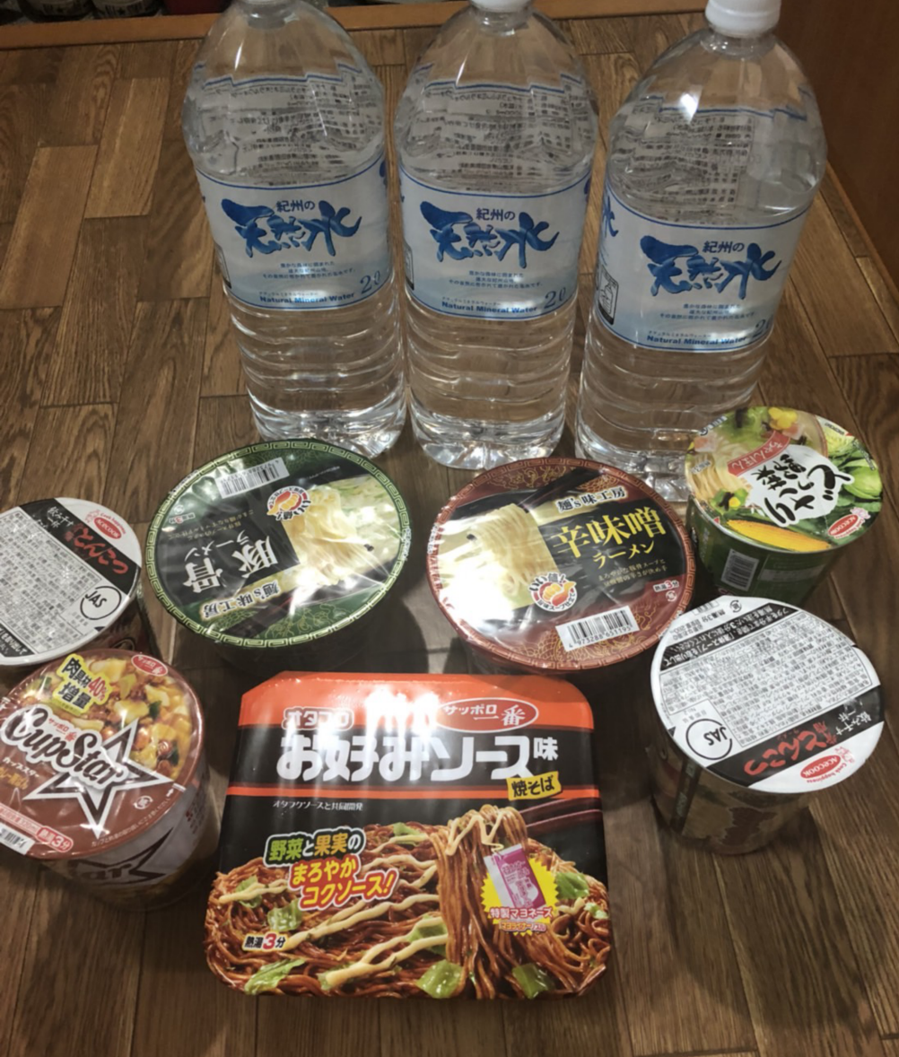 インフルエンサーが購入した非常食